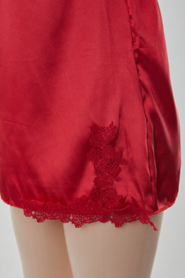 Sexy imitation silk padded babydoll