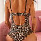 Leopard lace teddy