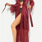 Lace belt robe