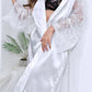 Lace belt robe