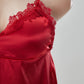 Sexy imitation silk padded babydoll