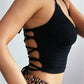 Lace up halter top
