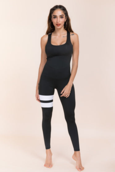 Slim open back jumpsuit