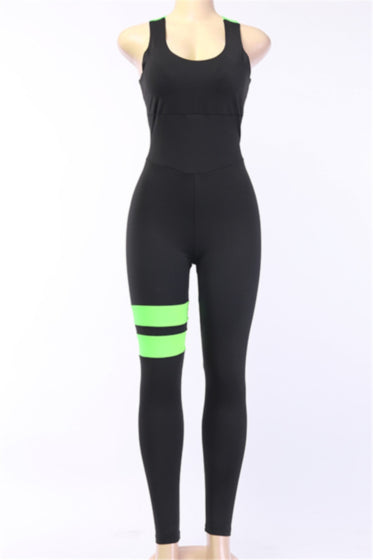 Slim open back jumpsuit