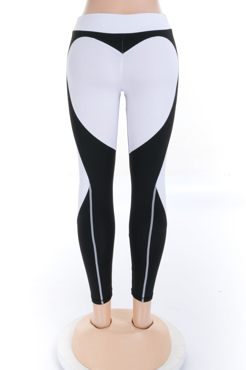 Splice heart yoga pants leggings