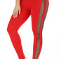 Solid color mesh see through yoga pants