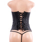 Women's Black Leather Corset