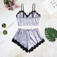 Solid sexy 2 pc set pajamas
