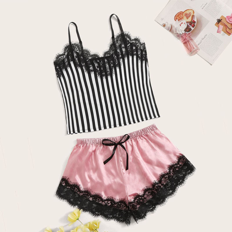 striped 2 pc set pajamas